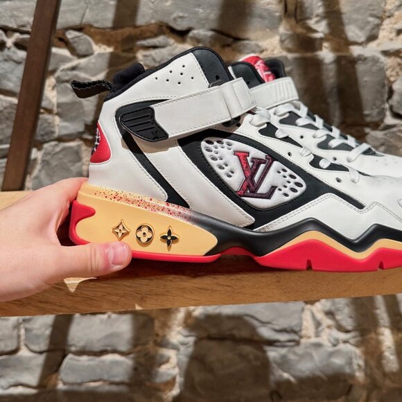 Louis Vuitton FW22 White Red Trainer 2 Basketball Sneakers - Picture 2 of 13